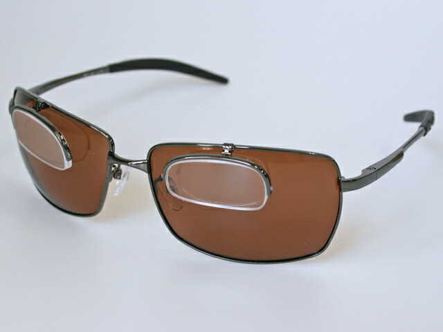 クリアランス特価 冒険王 シフトアップシニア2　BFL-2B　老眼鏡付き偏光サングラス　ソフト布袋メガネ拭き付