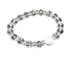 パワーストーンのホワイトオニキス 薔薇モチーフブレスレット レディース 天然石の数珠(腕輪念珠) ブレスレット ギフトにも最適 厄除け/お守り / インペリアルオーラ おしゃれ かわいい