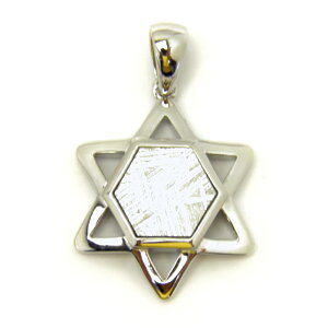 メテオライト(ギベオン隕石)六芒星ギベオンデザインペンダントトップ 縦約19mm SILVER925 送料無料 天然石 パワーストーン プチギフト 転勤 退職 お礼 母の日 敬老の日 ギフト / インペリアル