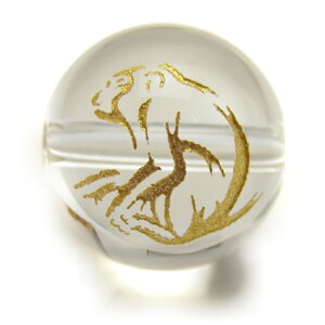 金猿(きんざる)ビーズ 水晶 10mm 【彫刻 一粒売りビーズ】 天然石 風水 パワーストーン / インペリアルオーラ おしゃれ かわいい オシャレ 可愛い プレゼント ギフト 贈り物