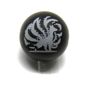 九尾の狐 フロストオニキス 白彫り 10mm 横穴 1粒売り 彫刻ビーズ・彫りビーズ 天然石 パワーストーン / インペリアルオーラ おしゃれ かわいい オシャレ 可愛い プレゼント ギフト 贈り物