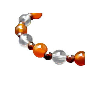 パワーストーン 子供用(キッズ)ブレス ミルキークォーツ&カーネリアン&ガーネット 数珠 ブレスレット / インペリアルオーラ おしゃれ かわいい オシャレ 可愛い プレゼント ギフト 贈