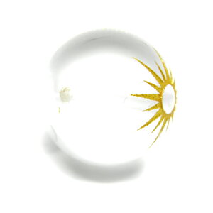 彫刻ビーズ 太陽 サン 水晶(金)14mm【穴あり一粒売りビーズ】パワーストーン / インペリアルオーラ おしゃれ かわいい オシャレ 可愛い プレゼント ギフト 贈り物