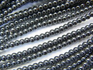 磁気あり ヘマタイト 2mm 一連 マグネット 天然石 パワーストーン / インペリアルオーラ おしゃれ かわい…