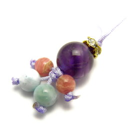 【ストラップ】 ちびたんストラップ アメジスト 天然石 パワーストーン プチギフト 転勤 退職 お礼 母の日 敬老の日 ギフト / インペリアルオーラ おしゃれ かわいい オシャレ 可愛い プレゼント ギフト 贈り物