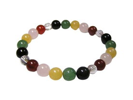 赤メノウ・紅水晶・イエロージェイド（イエロージェード）・アベンチュリン・オニキス・水晶のブレスレット / 天然石、パワーストーンの専門店インペリアルオーラ おしゃれ かわいい オシャレ 可愛い プレゼント ギフト 贈り物