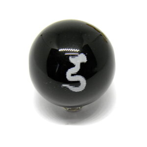 ウ・烏枢沙摩明王/伎芸天/宇賀神 オニキス 梵字玉 20mm 縦穴 彫刻ビーズ・彫りビーズ 手作りにオススメ! 天然石 パワーストーン / インペリアルオーラ おしゃれ かわいい オシャレ 可愛い