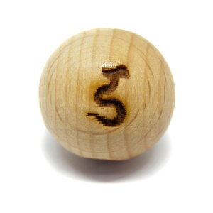 ウ・烏枢沙摩明王/伎芸天/宇賀神 欅 ケヤキ 縦穴 梵字玉 20mm セミラウンド 彫刻ビーズ・彫りビーズ 手作りにオススメ! 天然石 パワーストーン / インペリアルオーラ おしゃれ かわいい