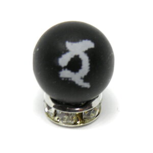 ダ・ヅ・荼吉尼天 フロストオニキス 梵字玉 10mm 彫刻ビーズ・彫りビーズ 手作りにオススメ! 天然石 パワーストーン / インペリアルオーラ おしゃれ かわいい オシャレ 可愛い プレゼント