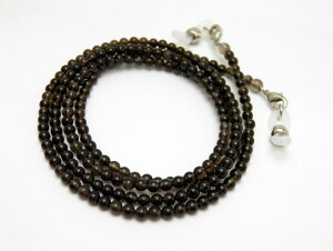 天然石のスモーキークォーツのメガネチェーン・パワーストーンのメガネチェーン 眼鏡チェーン グラスコード / インペリアルオーラ おしゃれ かわいい オシャレ 可愛い プレゼント ギフト