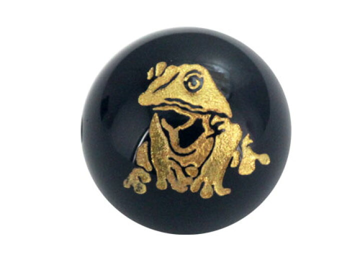 楽天市場】カエル 蛙 かえる・オニキス・彫刻ビーズ（金入り）12mm 