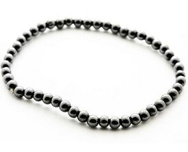【ENDLESS_4mmブレスレット】 磁気ヘマタイト シンプルブレスレット (4mm玉) 数珠 ブレスレット レディース＆メンズ 天然石 パワーストーン プチギフト 転勤 退職 お礼 母の日 敬老の日 ギフト / インペリアルオーラ オシャレ 可愛い プレゼント ギフト 贈り物