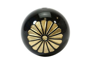 【彫刻ビーズ・彫りビーズ】菊紋 オニキス 金彫り 20mm玉ビーズ 一粒売り / 天然石、パワーストーンの専門店インペリアルオーラ おしゃれ かわいい オシャレ 可愛い プレゼント ギフト 贈り