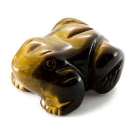 ミニ彫り物 カエル 蛙 かえる タイガーアイ 20mm 天然石 パワーストーン / インペリアルオーラ おしゃれ かわいい オシャレ 可愛い プレゼント ギフト 贈り物