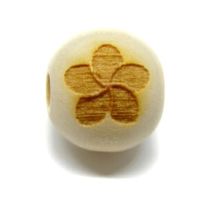 プルメリア 栂 ツガ セミラウンド 彫刻ビーズ(素彫り)12mm 【彫刻 一粒売りビーズ】 天然石 風水 パワーストーン / インペリアルオーラ おしゃれ かわいい オシャレ 可愛い プレゼント ギフ