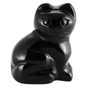 ミニ彫り物 座り豆猫 オニキス 天然石 パワーストーン プチギフト 転勤 退職 お礼 母の日 敬老の日 クリスマス ギフト / インペリアルオーラ おしゃれ かわいい オシャレ 可愛い プレゼント