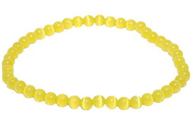 【ENDLESS_4mmブレスレット】 人工キャッツアイ4mmブレスレット イエロー / 天然石、パワーストーンの専門店インペリアルオーラ おしゃれ かわいい オシャレ 可愛い プレゼント ギフト 贈り物