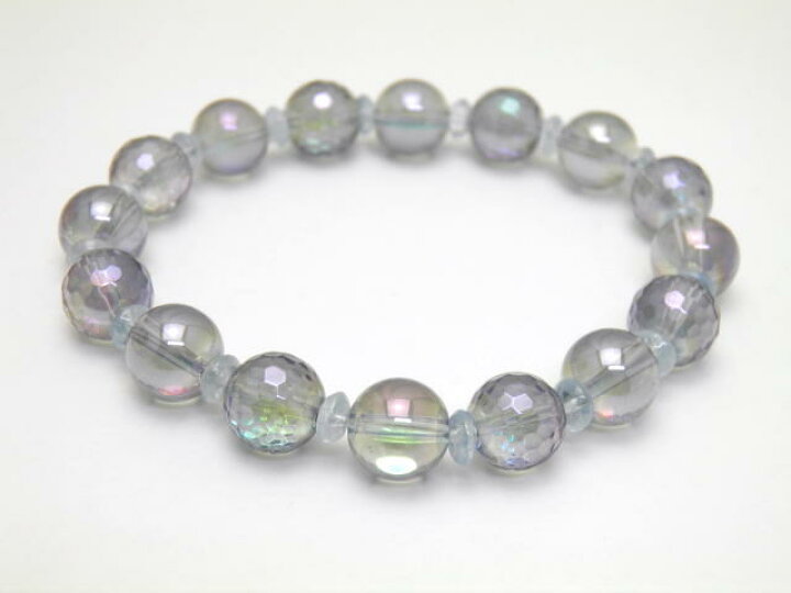 アクアオーラ ブレスレット 10mmミラーボールカット 風水 