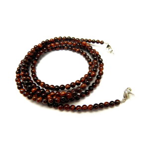 天然石 メガネチェーン レッドタイガーアイ3A 4mm玉 パワーストーン 天然石 レディース メガネチェーン 眼鏡チェーン グラスコード / インペリアルオーラ おしゃれ かわいい オシャレ 可愛い