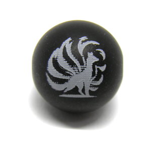 九尾の狐 フロストオニキス 白彫り 12mm 1粒売り 彫刻ビーズ・彫りビーズ 天然石 パワーストーン / インペリアルオーラ おしゃれ かわいい オシャレ 可愛い プレゼント ギフト 贈り物