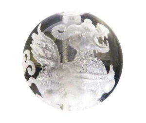 貔貅(ヒキュウ) 水晶 素彫り 12mm玉 雄(オス) 雌(メス) セット 天然石 パワーストーン / インペリアルオーラ おしゃれ かわいい オシャレ 可愛い プレゼント ギフト 贈り物