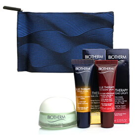 ビオテルム ポーチ ギフト 3点セット（ブルーセラピーセラム・アクアスルス・リフトアップ）BIOTHERM FACE ＆ BODY GIFT SET WITH BLUE POUCH