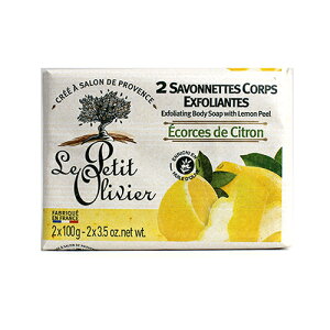  veB IBG GNXtHG[eBO  s[ \[v 100g x 2 LE PETIT OLIVIER EXFOLIATING SOAP LEMON PEEL [3F-L4] [20v]