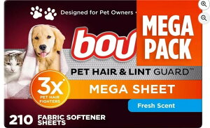 Bounce oEX Pet Hair and Lint Guard Mega Dryer Sheets V[g ybg oEX _ hC[V[g@210