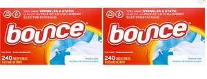 2Zbg@Bounce Dryer Sheets Laundry Fabric Softener, Fresh Linen Scent, 240 Count oEX hC[V[g @1240@X2Zbg