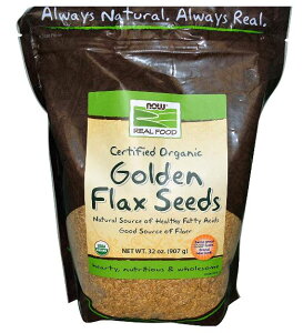 NOW�@Organic Golden Flax Seeds 2 lb