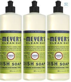 3個セット　ミセスマイヤーズ クリーンデイ(Mrs.Meyers Clean Day) 食器用洗剤 レモンバーベナの香り 473ml 16oz