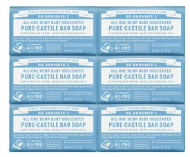 6個セット　ドクターブロナー マジックソープ Pure-Castile Bar Soap 5 oz 石鹸ピュアカスティール　無味無臭