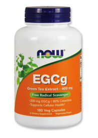 NOW　EGCg Green Tea Extract 180 Vcaps 400Mg