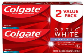 2個セット コルゲート　歯磨き粉 オプティックホワイト アイシーフレッシュ 90g Icy Fresh Toothpaste 3.2 Oz