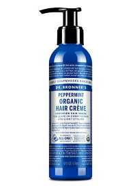 ヘアクリーム　ペパーミント　コンディショナー&スタイリング　Dr. Bronner's　Organic Hair Creme peppermint 6 fl.oz