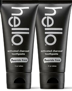 2Zbg HELLO tbfȂ Whitening Toothpaste Activated Charcoal with Fresh Mint + Coconut Oil 4 oz (113 g)