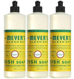 3個セット　ミセスマイヤーズ クリーンデイ(Mrs.Meyers Clean Day) 食器用洗剤 ハニーサックルの香り 473ml 16oz