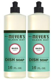 2個セット　ミセスマイヤーズ クリーンデイ(Mrs.Meyers Clean Day) 食器用洗剤 バジルの香り 473ml 16oz