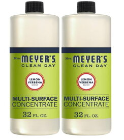2個セット　ミセスマイヤーズ クリーンデイ(Mrs.Meyers Clean Day) マルチサーフェスクリーナー 濃縮 床 タイル カウンター レモンバーベナの香り 946ml 32oz