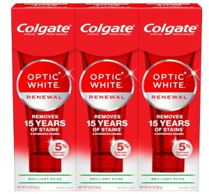 3�Z�b�g 5%�R���Q�[�g{�ŐV�� }�P���P�� �z���C�g�j���O �������� Colgate OPTIC White Brilliant Shine 85g RECOL585-3