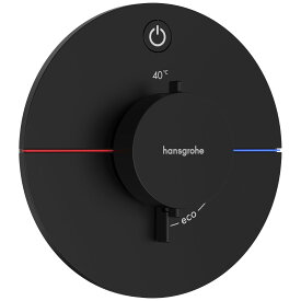 15553670　ハンスグローエ Hansgrohe　シャワーセレクトコンフォートS　シャワーサーモスタット埋込式混合水栓　1アウトレット φ155（化粧部）（マットブラック）