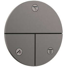 15558340　ハンスグローエ Hansgrohe　シャワーセレクトコンフォートS　バルブ 埋込式　3アウトレット切替用 φ155（化粧部）（ブラッシュドブラッククロム）
