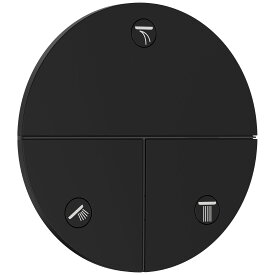 15558670　ハンスグローエ Hansgrohe　シャワーセレクトコンフォートS　バルブ 埋込式　3アウトレット切替用 φ155（化粧部）（マットブラック）