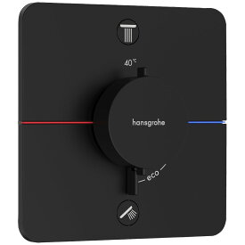15583670　ハンスグローエ Hansgrohe　シャワーセレクトコンフォートQ　シャワーサーモスタット埋込式混合水栓　2アウトレット 155/155（化粧部）（マットブラック）