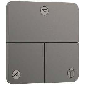 15587340　ハンスグローエ Hansgrohe　シャワーセレクトコンフォートQ　バルブ 埋込式　3アウトレット切替用（化粧部）（ブラッシュドブラッククロム）