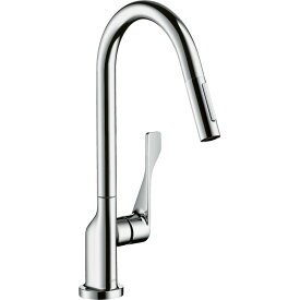 39835004　ハンスグローエ Hansgrohe　アクサーチッテリオ　シングルレバー引出式キッチンシャワー混合水栓 240