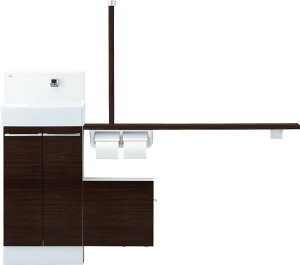 YL-DA83SSAL15E YL-DA83SSAR15E LIXIL INAX トイレ手洗 コフレル ワイド(壁付)手すりカウンターカラクリキャビネットタイプ 間口1500サイズ 自動水栓