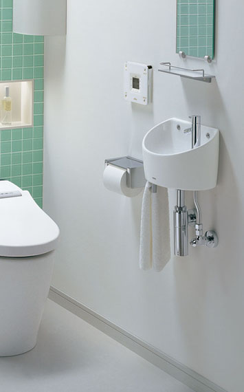 LSH90ABSN　LSH90ABSNT　ＴＯＴＯ　壁掛手洗器（丸形）　立水栓（床給水・床排水） | アクアｓｈｏｐ