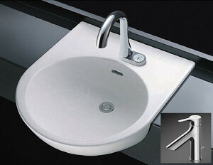 L830CRU + TLS01302JA TOTO カウンター式洗面器セット セルフリミング式 シングル混合水栓