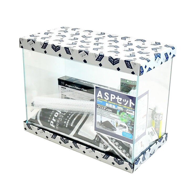 楽天市場】水槽 60cm ASPセット【60×30×45cm 72L】アクアシステム 
